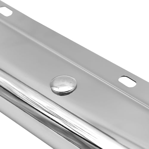 Image of 2 PCS Stainless Steel Angled Mud Flap Hanger for Semi Trucks, Bolt Spacing 2-1 /2 inch 2.5 inch,30 inch L Heavy-Duty Spring Loaded Bracket with Reflective Strip Sticker (Right + Left)