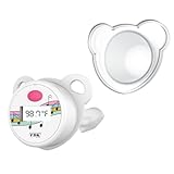 FDK Baby Pacifier Oral Thermometer, High Accuracy Digital Newborn Thermometer with LCD Display, Sick Toddler Essentials Waterproof Mouth Temperature Reader for Easy Fever Monitoring