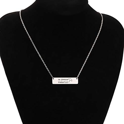PLITI In Omnia Paratus Bar Necklace Ready for Anything Motivational Gift Umbrella Charm Gifts4