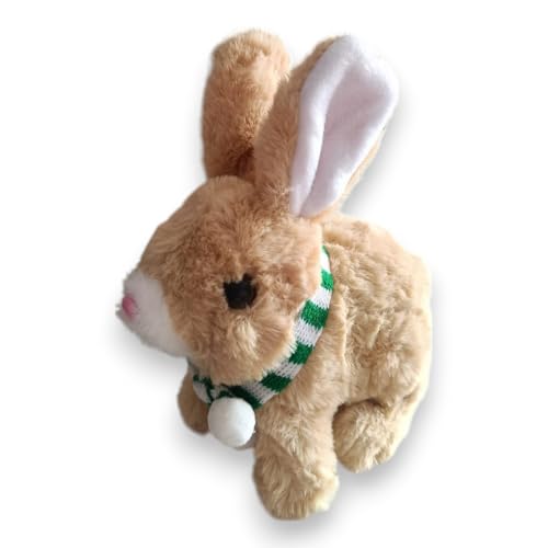 Coelho de Pel&uacute;cia Pupyyy Coelhinho Anda Pula com Som Interativo Animais de Estima&ccedil;&atilde;o, Brinquedo...