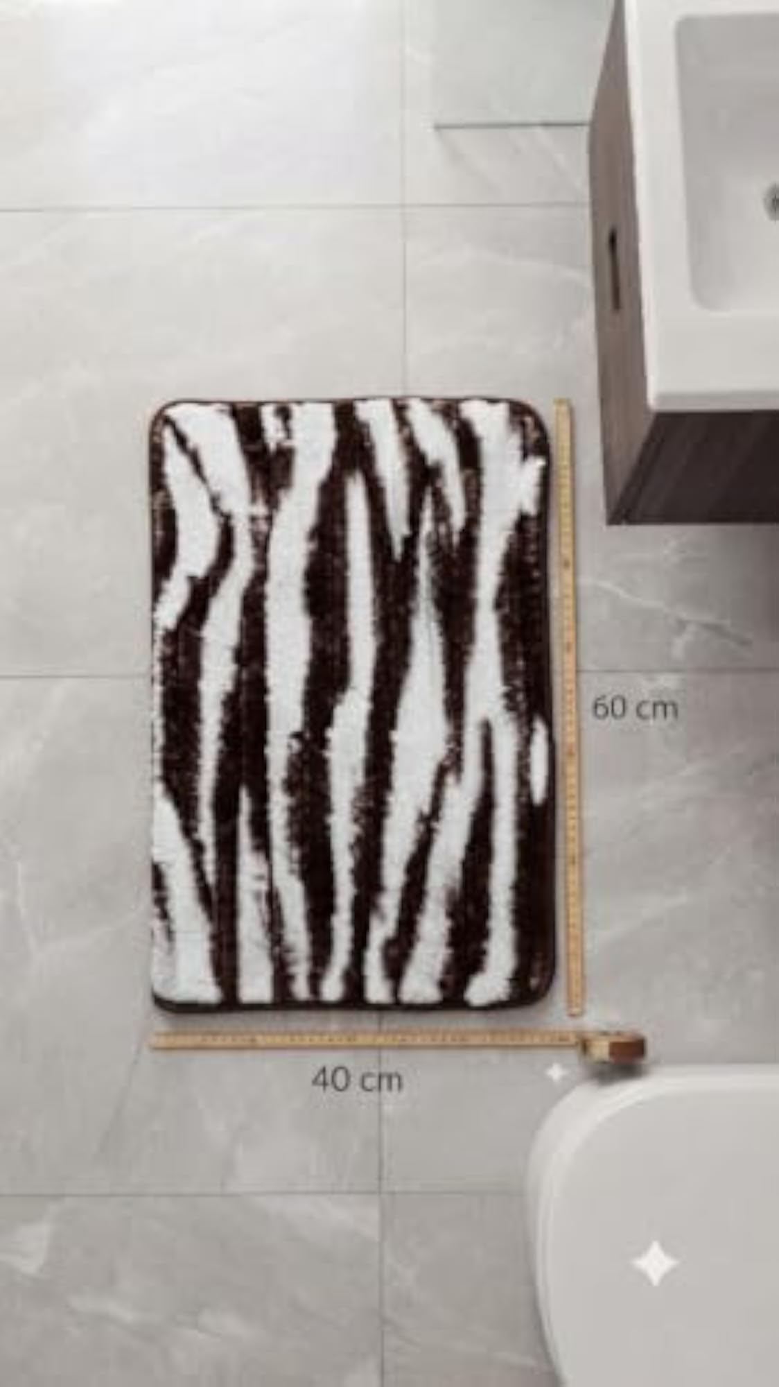Super Soft Microfibre Dark Chocolate Bath Mat