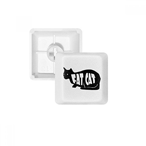 Keycaps PBT Chat Noir Clavier Mécanique Blanc OEM Touches Sans Marquage