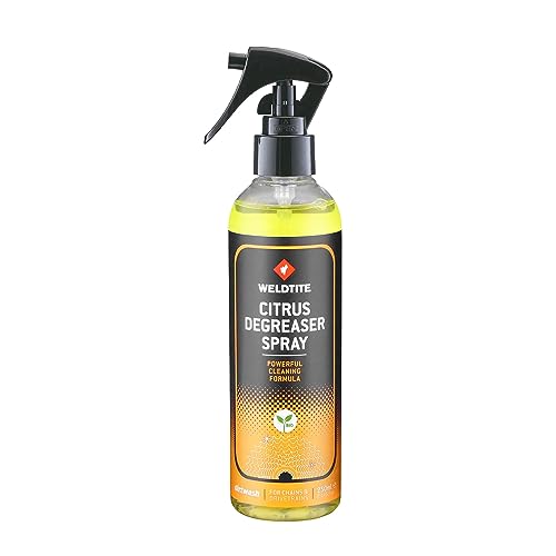 WELDTITE Degreaser Spray for Cleaning and Degreasing Bike Chains and Bicycle Components - Citrus - 250 ml