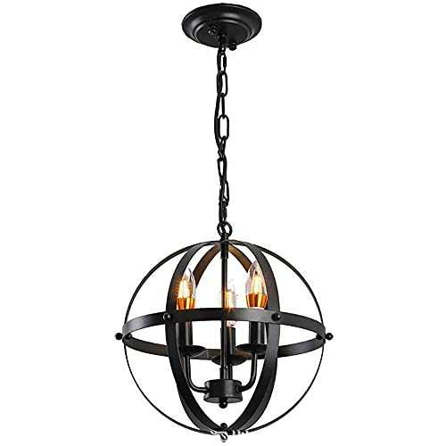 Luz Colgante Rústico Vintage Jaula para Decorar la Mesa del Comedor y Crear Cenas Íntimas
