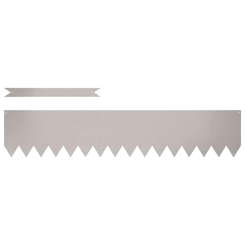 Lot de 20 bordures de pelouse marron - En acier résistant aux intempéries - 100 x 0,05 x 20 cm - Délimitation de pelouse pour parterres et chemins - Lignes épurées modernes pour jardins et terrasses