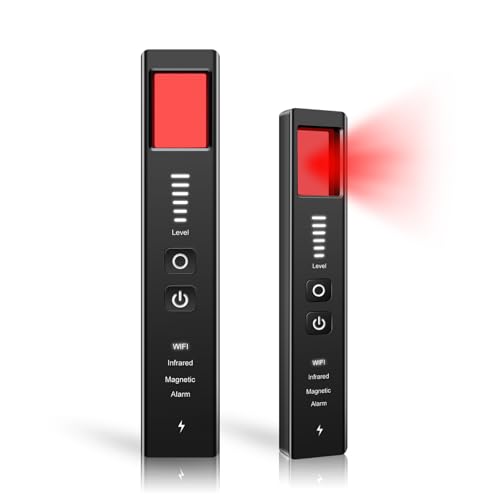 COTINSE Hidden Camera Detectors for Travel, Spy Camera Finder, Portable Hidden Bug and Camera Detector, GPS Tracker Detector with 6 Levels Sensitivity for Hotel, Car, Office, Airbnb