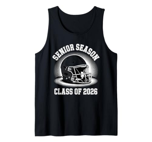 Senior Season Class of 2026 Football Helmet Player Tank Top