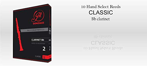 Ance Per Clarinetto Sib Gonzalez Concerto - Forza 2.5, Confezione Da 10, Suono Dolce E Centrato
