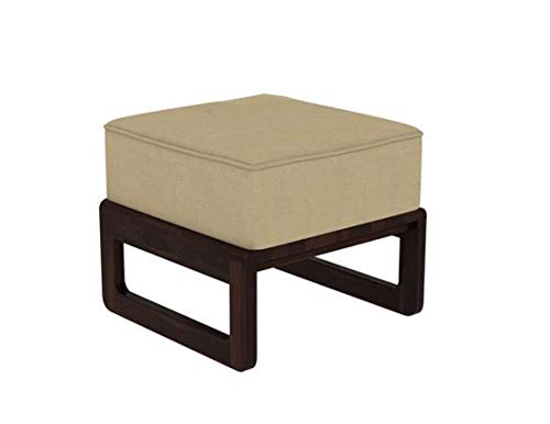 Image of Jangid Handicraft Solid Sheesham Wood Coffee Table with 4 Stools | Square Sofa Centre Table with 4 Stools for Living Room | Four Puffy with Patio Teapoy, Walnut