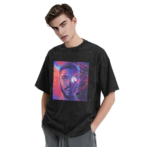 Kid Music Cudi Shirt for Men Comfort Personalised Short Sleeve Shirt Custom Crew Neck Top Tees Black3