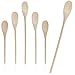 COM-FOUR® 6x cuillères de cuisine en bois - cuillères en bois pour la cuisine et la pâtisserie - cuillères en bois en trois tailles (brun clair - 06 pièces)