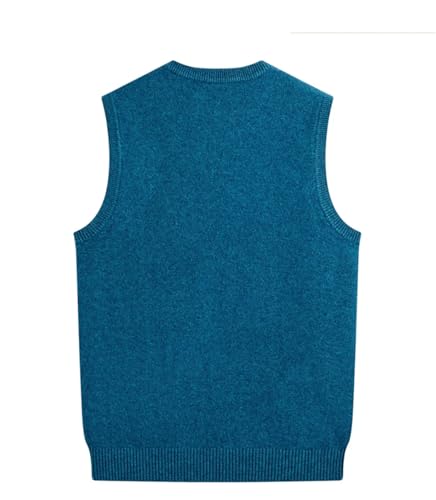 Dcvmvmn Men's Fashion Cashmere Autumn Thickened Vest V-Neck Casual Knitted Thick Sleeveless Sweater2