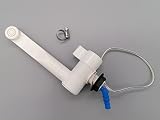 cocinas pequeñas para caravanas Plástico de alta resistencia KIT Grifo London Blanco + Abrazadera acero INOX para Caravana , Autocaravana o Barco con Interruptor 12v