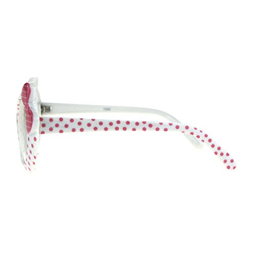 JuicyOrange Womens Clear Lens Glasses Polka Dot Ribbon Bow Cute Oval Frame Eyeglasses4