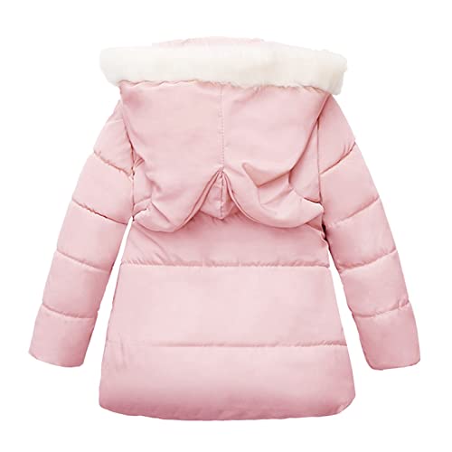 Toddler Girls Puffer Coat Long Sleeve Detachable Hooded Jacket Winter Thick Fleece Windproof Outwear3