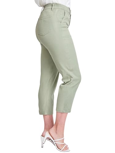 Royalty For Me Womens Women's High Rise Cropped Elastic Waistband Tummy Control Pant2