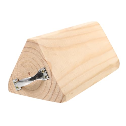 PRETYZOOM Wheel Chock Solid Wood Tire Stabilizer for Rvs Trailers Trucks Skid Design Durable Shape Easy to Use Reliable Vehicle Positioning Tool