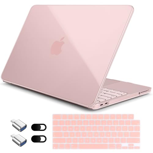Coque MacBook Neo 13 2026 A3404 rigide brillante avec son pack complet de protection clavier et webcam