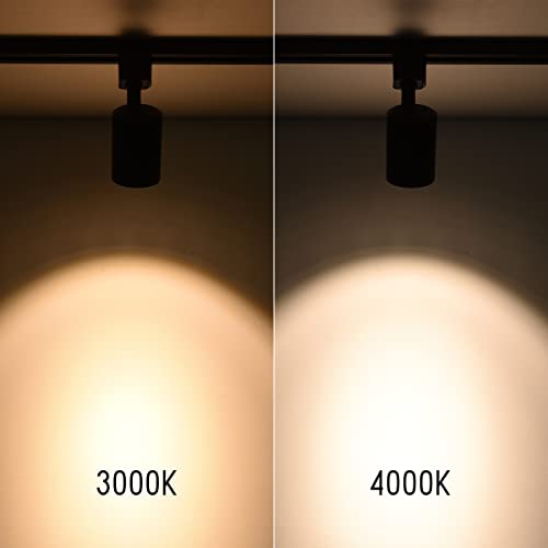 Mirrea 12 Pack Led Track Lighting Heads Compatible With Single Circuit H Type Rail Ceiling Spotlight For Accent Task Wall Art Exhibition Lighting 6.5W 4000K Neutral White 24° Black Painted #TOP5