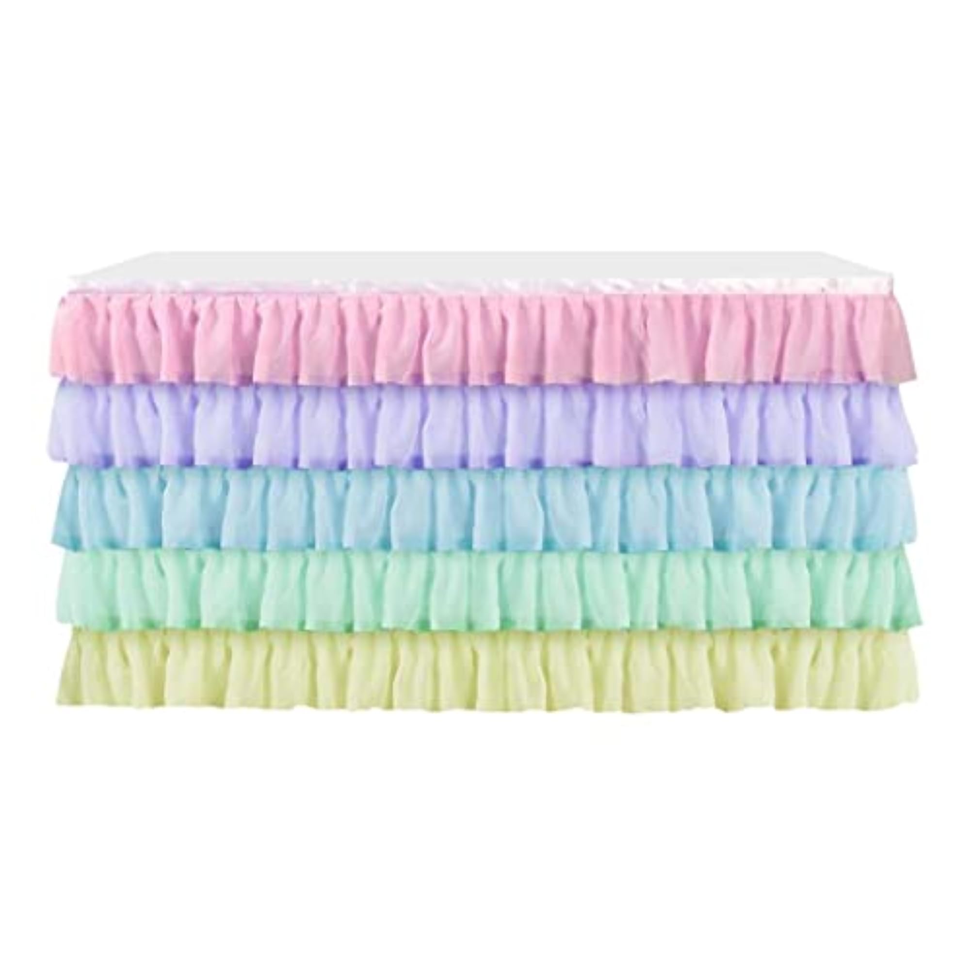 Tulle Rainbow Table Skirt Cloth for Wedding Party Decor