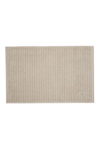 Banyo Paspası, İnce Çizgili Pamuklu, 40 * 60 cm, %100 Pamuk Kum rengi 40 x 60