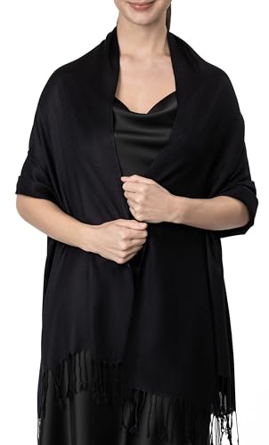 Achillea Soft Silky Pashmina Scarf for Women – Shawl Wrap for Evening Dresses, Bridesmaids, Weddings & Everyday Wear