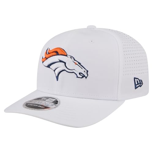 New Era Men's White Denver Broncos Name Plate 9SEVENTY Adjustable Hat