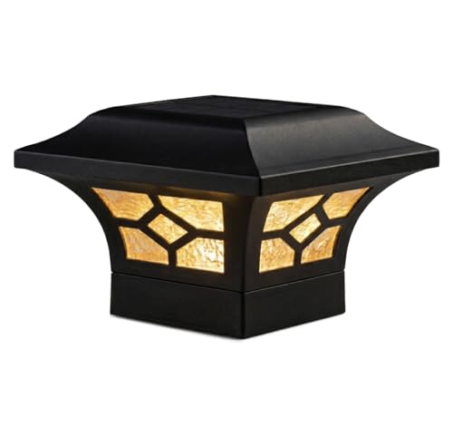 Capuchon de poteau solaire en aluminium enduit de poudre noire pour une finition durable
