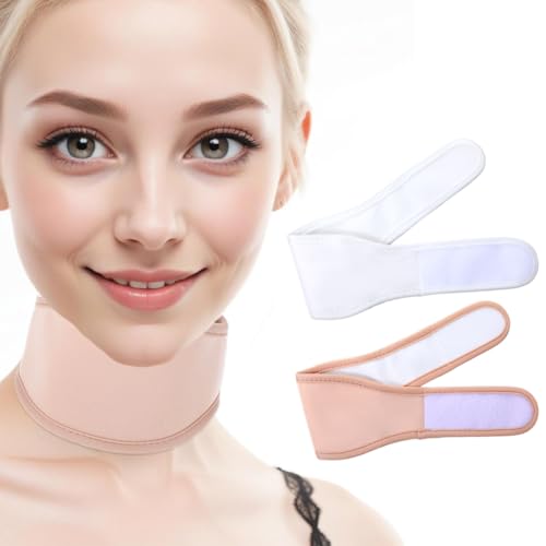 2 Pcs Castor Oil Neck Wrap Reusable Castor Oil Wrap Thyroid Castor Oil Neck Wrap Adjustable Caster Oil Packs Soft Comfort Castor Oil Pack Wrap Organic Cotton