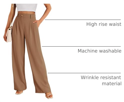 Image of LILLUSORY Womens Wide Leg Dress Work Flowy Pants Business Casual Outfits