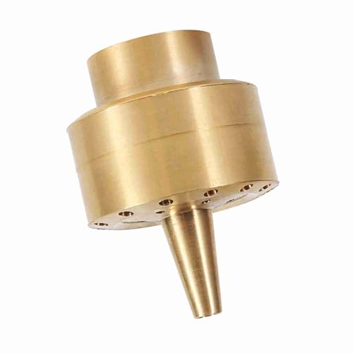 Image of Brass Fountain Nozzle, 3 /4 Inch Fireworks Spray Head, Multi-Direction Column Jet, Gold Pond Sprinkler for Outdoor Garden Water Features