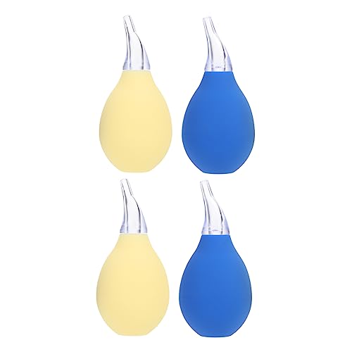Kisangel 4 Piezas Limpiador Bebés Aspirador de Mocos Ergonómico Suave y Limpieza de Narinas y Uso