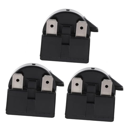 Yardwe 3 piezas Relé de Arranque de Pines Ohm para Frigorífico y Vinoteca Repuesto y Fácil Instalación para Compresores de Frigoríficos y Congeladores de Unidades