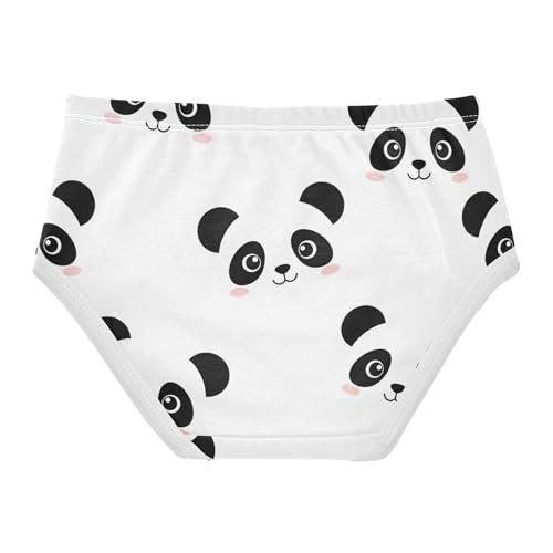 Cute Cartoon Pandas White Little Girl Panties Toddler Underwear Floral Cotton Animals Kids Undies Briefs 2t2