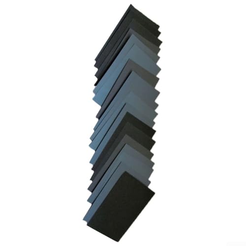 Papel de lija húmedo y seco a 400, grano 1500, 3 hojas de carburo de silicio de cerámica de 55 pulgadas para carrocería, metal, vidrio, plástico, coche, madera y pulido de piedra, 16