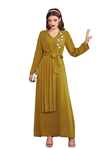 Hzux Muslim Dress Dubai Kaftan Women Long Arabic Dress Abaya Islamic National Robe #TOP16