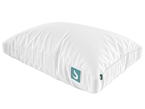 Sleepgram Bed Pillow - PREMIUM Adjustable Loft - Soft Microfiber Pillow with washable removable cover - 18 x 33 - King size White