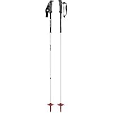 Black Diamond Fixed Length Carbon Ski Poles, Black/Deep Torch, 115 cm, BD11153900001151