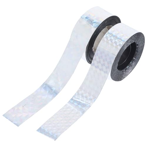 NUOBESTY Cinta Repelente para Pájaros de Jardín 2 Rollos 2.4x80m Doble Cara Reflectante Pet para Patio Terraza y Huerto Ahuyentador Natural Resistente Exterior