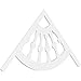 Ekena Millwork GPP072X036X100CWW Classic Wagon Wheel Architectural Grade PVC Gable Pediments, 72"W x 36"H x 1"P (12/12) Pitch