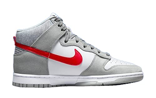 Nike Big Kid's Dunk Hi SE Lt Smoke Grey/Gym Red-White (DH9750 001) - Image 3