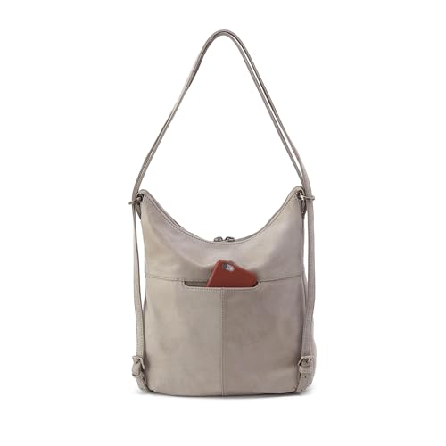 Image of HOBO Merrin Leather Bucket Backpack Convertible to Shoulder Bag for Women