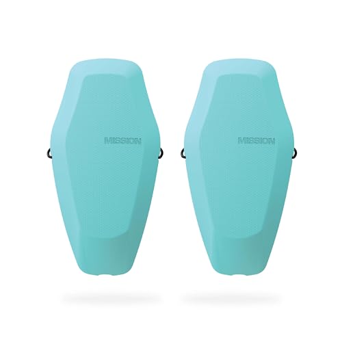 MISSION Boat Gear Ronin PWC Fenders 2 Pack, Jet Ski Bumpers for Docking, Premium Jet Ski Fenders with Secure Rub Rail Grip and Knotless Strap System, Non Marking Marine Foam Dock Bumpers (Aquamarine)