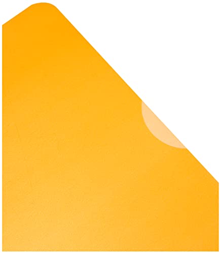 Kangaro PP-Kunstoff Aktenhülle/Plastikhülle DIN A4 genarbt Transparent Orange extra stark (120 µ), 31x21.6x0.4