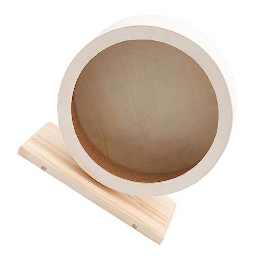 ifundom Wooden Hamster Running Wheel Silent Sports for Chinchilla Guinea Pig Hamster Pet Exercise Roller for Fun Relief