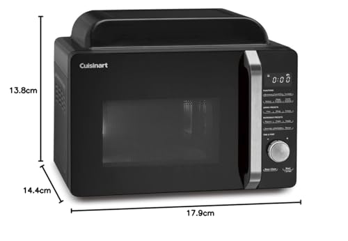 Image of Cuisinart AMW-60 3-in-1 Microwave Oven with Air Fryer & Convection | 220-240V, 50Hz | 1500W | 17L Capacity | 8 Auto Cook Menus | Stainless Steel Interior | Black