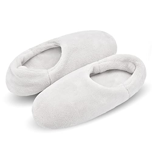Image of Keyela Unisex Gripper Slipper Socks, Fleece Lined Winter House Slippers | Plush fuzzy warm indoor winter footwear Universal winter sock slippers fit men and women