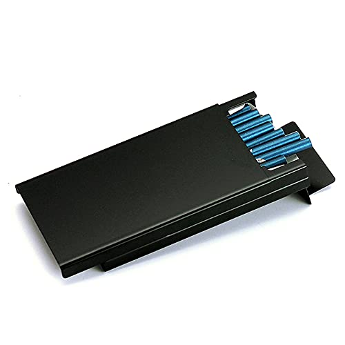 HEKQ Zigarettenetui 100Mm 100S King Size Zigaretten, Zigarettenschachtel aus Aluminiumlegierung für 25-28 Kapazität,Schwarz Cover