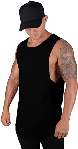 Image of THE BLAZZE 0060 Men's Sleeveless T-Shirt Vest Tank Tops Muscle Tee Gym Bodybuilding Vests Fitness Workout Train Stringers