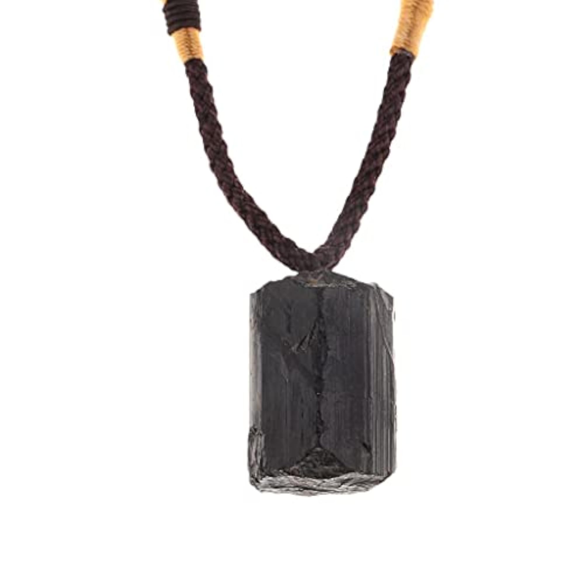 Crystal Black Tourmaline Stone Pendant, Elegant Home Decor